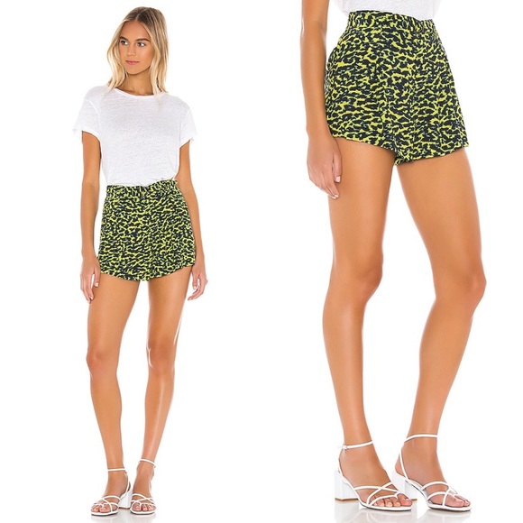 Blue Life Pants - Blue Life Yellow/Blue Leopard Ducki Shorts Small